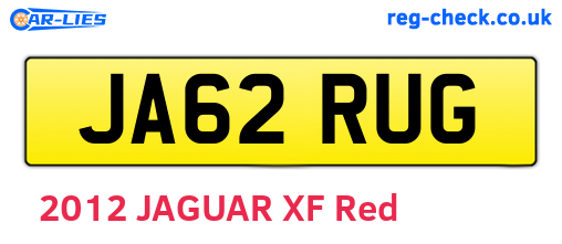 JA62RUG are the vehicle registration plates.