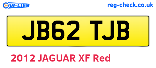 JB62TJB are the vehicle registration plates.