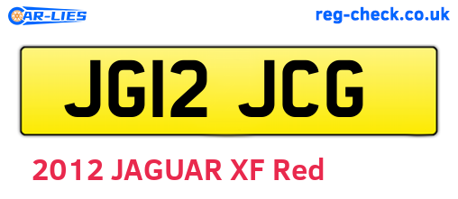 JG12JCG are the vehicle registration plates.