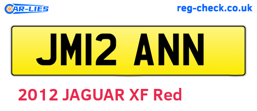 JM12ANN are the vehicle registration plates.