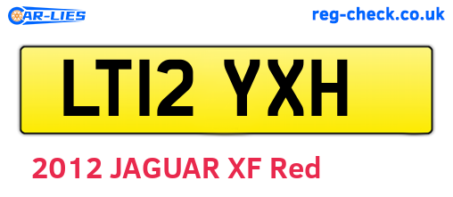 LT12YXH are the vehicle registration plates.