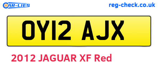 OY12AJX are the vehicle registration plates.