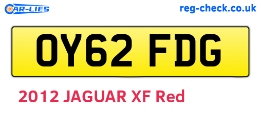 OY62FDG are the vehicle registration plates.