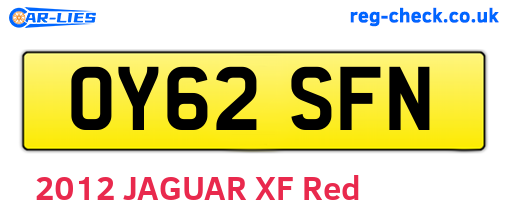 OY62SFN are the vehicle registration plates.