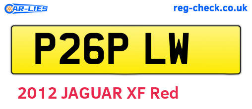 P26PLW are the vehicle registration plates.