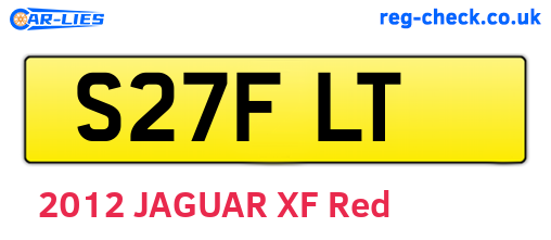 S27FLT are the vehicle registration plates.