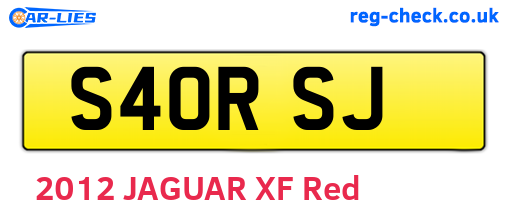S40RSJ are the vehicle registration plates.