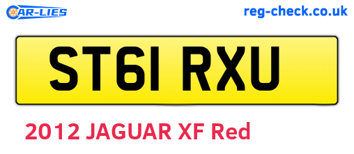 ST61RXU are the vehicle registration plates.