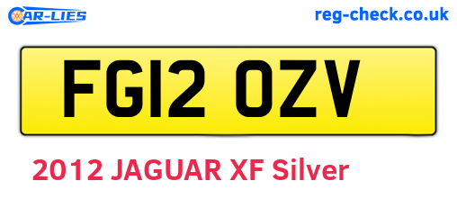 FG12OZV are the vehicle registration plates.
