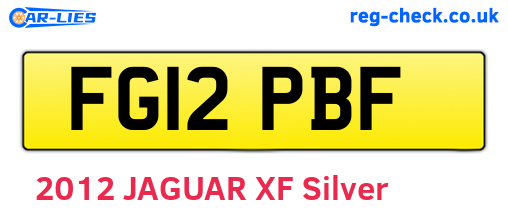 FG12PBF are the vehicle registration plates.