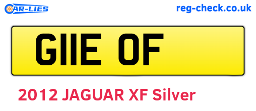 G11EOF are the vehicle registration plates.