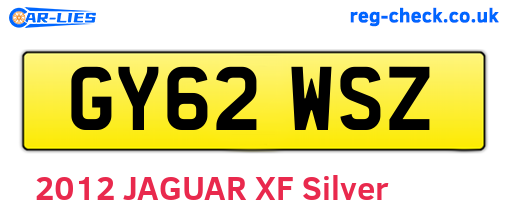 GY62WSZ are the vehicle registration plates.