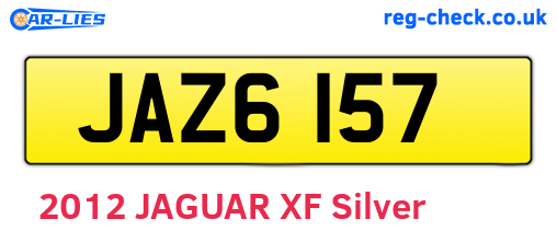 JAZ6157 are the vehicle registration plates.