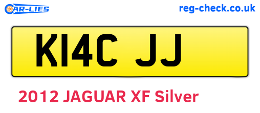 K14CJJ are the vehicle registration plates.