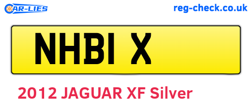 NHB1X are the vehicle registration plates.