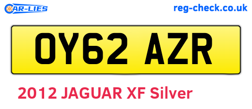 OY62AZR are the vehicle registration plates.