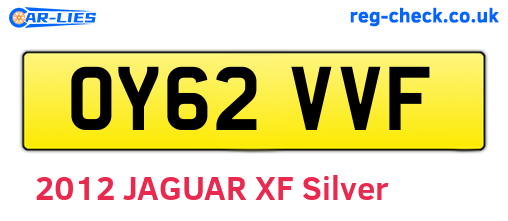 OY62VVF are the vehicle registration plates.