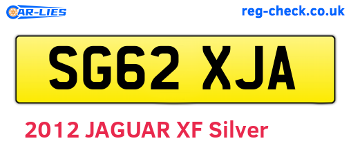 SG62XJA are the vehicle registration plates.