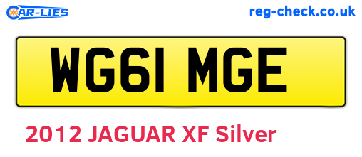 WG61MGE are the vehicle registration plates.