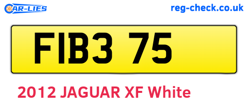 FIB375 are the vehicle registration plates.