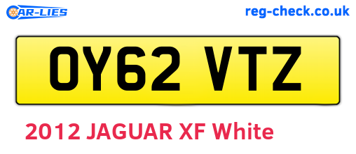 OY62VTZ are the vehicle registration plates.