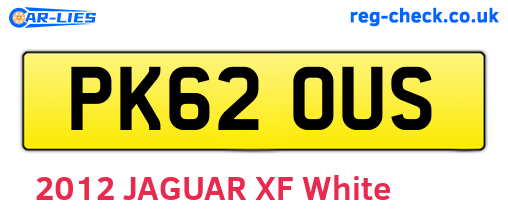 PK62OUS are the vehicle registration plates.