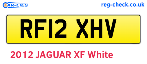 RF12XHV are the vehicle registration plates.