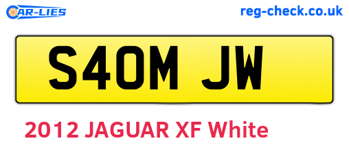 S40MJW are the vehicle registration plates.