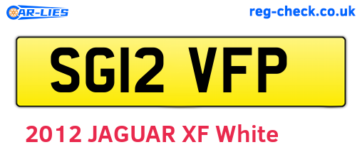 SG12VFP are the vehicle registration plates.