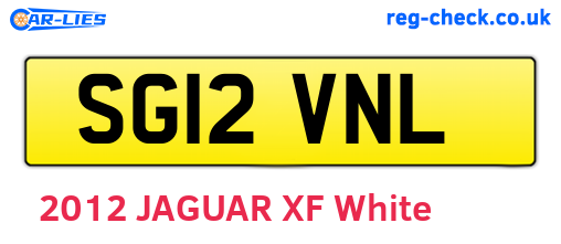 SG12VNL are the vehicle registration plates.