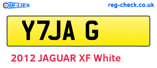 Y7JAG are the vehicle registration plates.