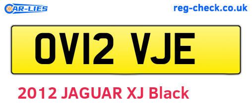 OV12VJE are the vehicle registration plates.