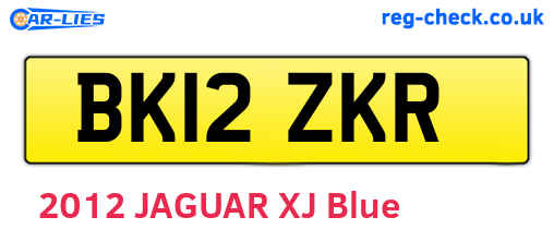 BK12ZKR are the vehicle registration plates.