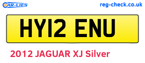 HY12ENU are the vehicle registration plates.