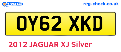 OY62XKD are the vehicle registration plates.