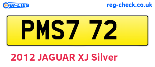 PMS772 are the vehicle registration plates.
