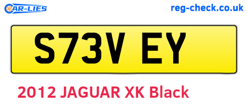 S73VEY are the vehicle registration plates.
