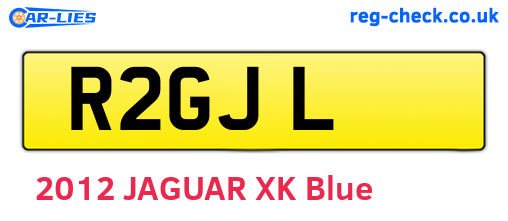 R2GJL are the vehicle registration plates.