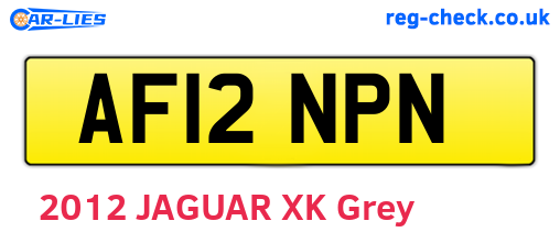 AF12NPN are the vehicle registration plates.