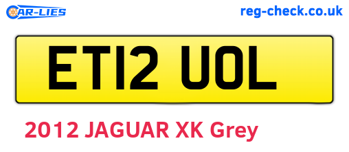 ET12UOL are the vehicle registration plates.