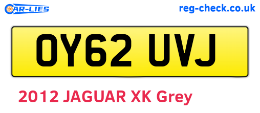OY62UVJ are the vehicle registration plates.