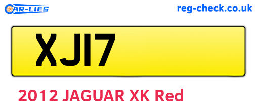 XJI7 are the vehicle registration plates.