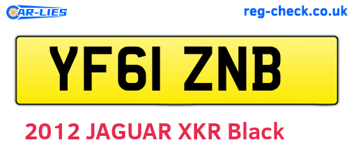 YF61ZNB are the vehicle registration plates.