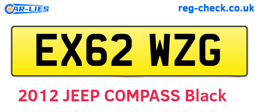 EX62WZG are the vehicle registration plates.