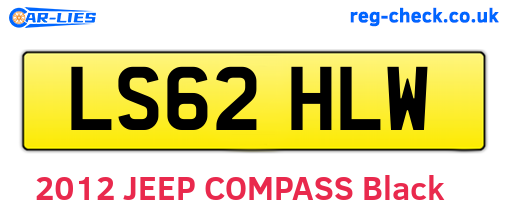LS62HLW are the vehicle registration plates.