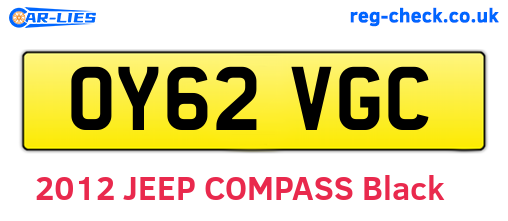OY62VGC are the vehicle registration plates.