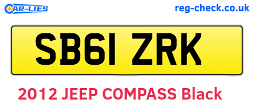 SB61ZRK are the vehicle registration plates.