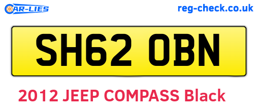 SH62OBN are the vehicle registration plates.