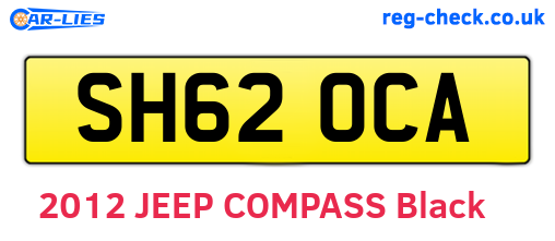 SH62OCA are the vehicle registration plates.