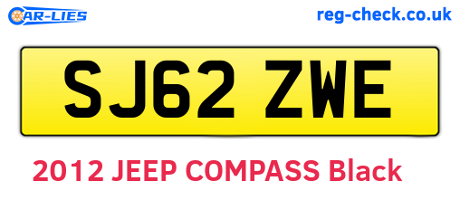 SJ62ZWE are the vehicle registration plates.